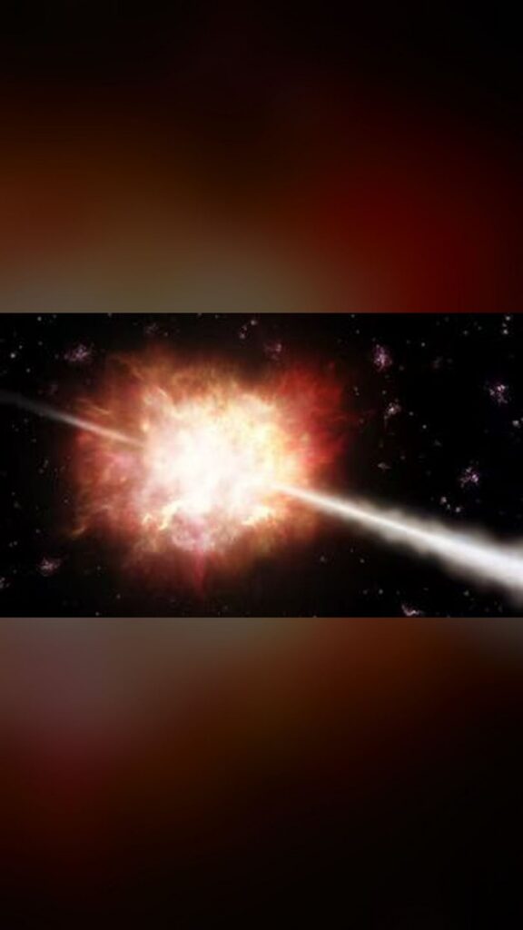 Los brotes de rayos gamma son las explosiones más energéticas del universo después del Big Bang y suelen durar segundos no horas como este caso (NASA)
