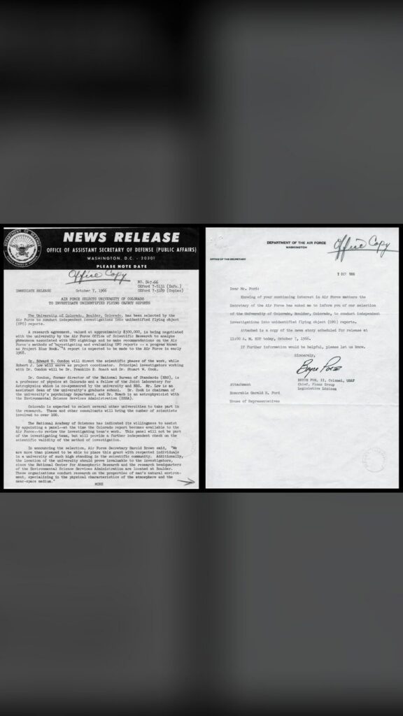 Investigación de informes OVNI por parte del gobierno de los Estados Unidos | [Búsqueda Específica]: documento desclasificado area 51 memorando oficial