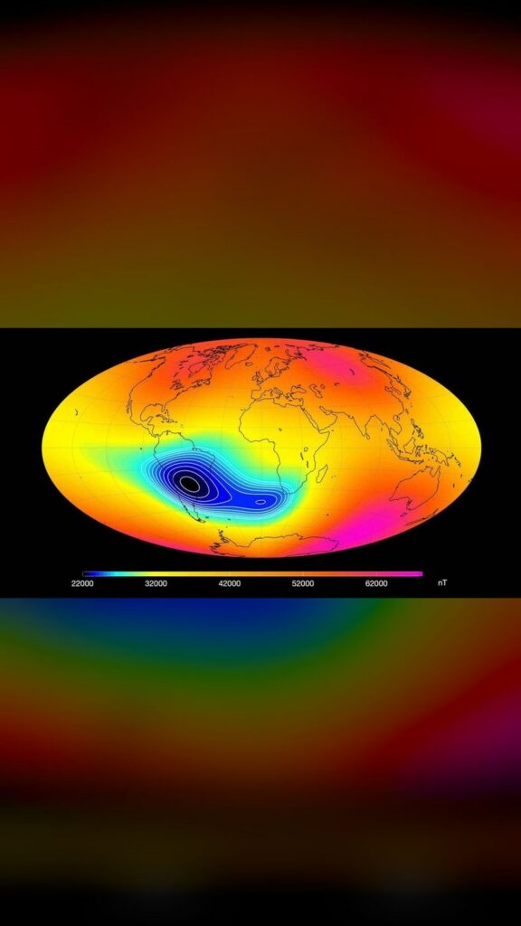 Evento de Tunguska | [Búsqueda Específica]: anomalia magnetica atlantico sur mediciones satelitales expediente