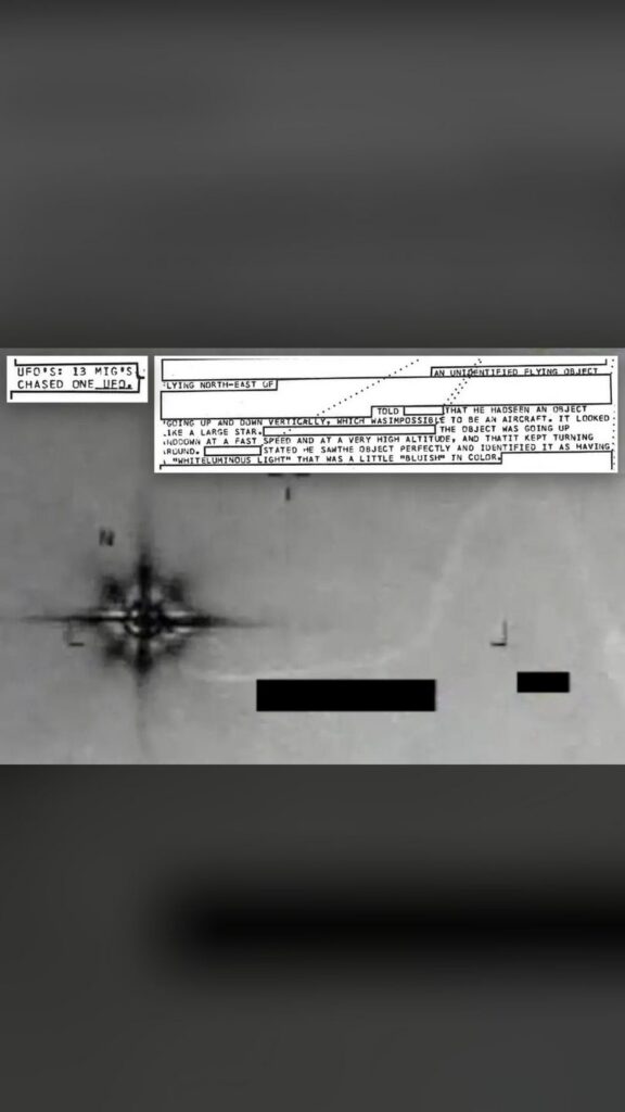 List of reported UFO sightings | [Búsqueda Específica]: UFO radar visual encounter military jet scramble declassified file