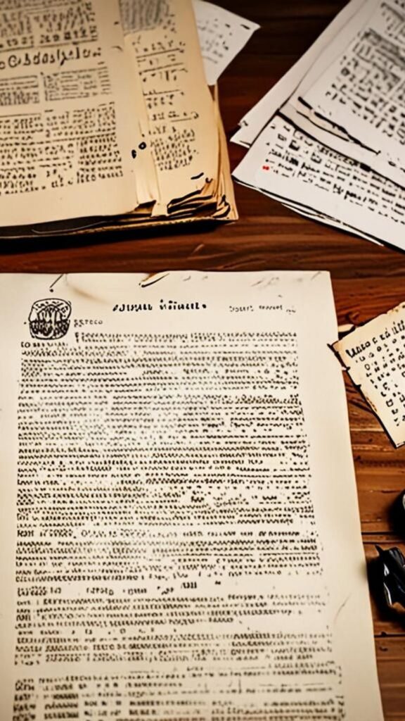 Recreación fotorrealista de documento judicial soviético en vertical