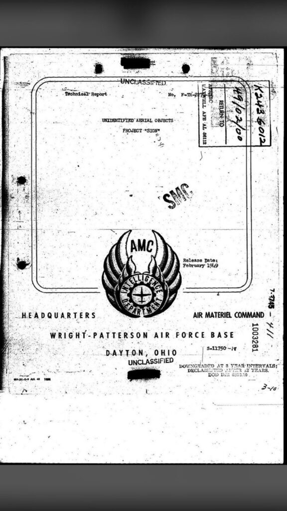 Investigación de informes OVNI por parte del gobierno de los Estados Unidos
